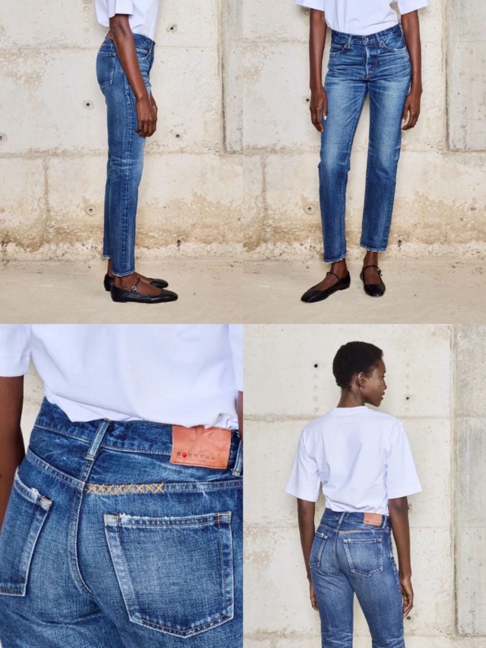 NWT BORO JEANS SIZE24 HANDMADE JEANS MID RISE TAPERED $420 MSRP
